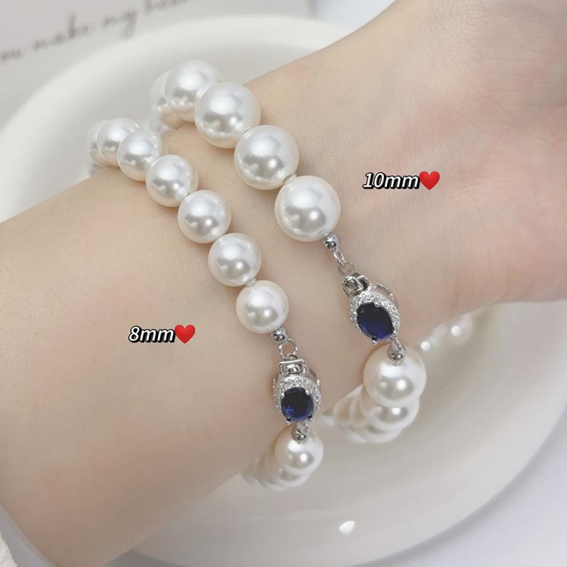 S925 Sterling Silver White Pearl, Bracelet Female Natural Australian Mother Shell Suitable for Graduation Ceremony, Birthday Gift, Mother's Day Gift