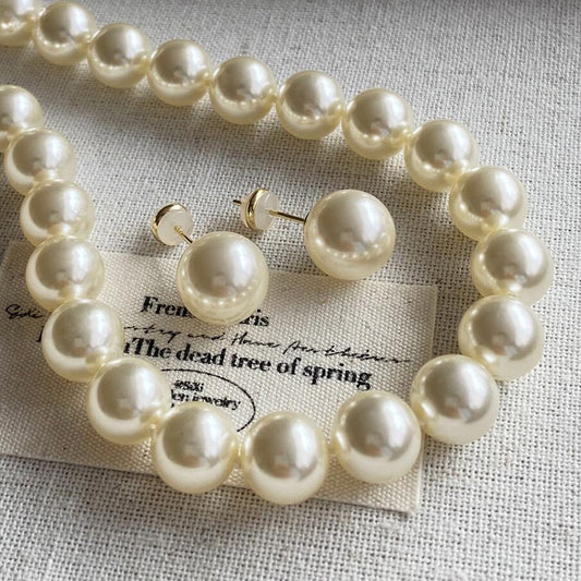 Withered Rose Pearl Earrings Gentle Temperament S925 Silver Needle Earrings, Withered Rose 10mm