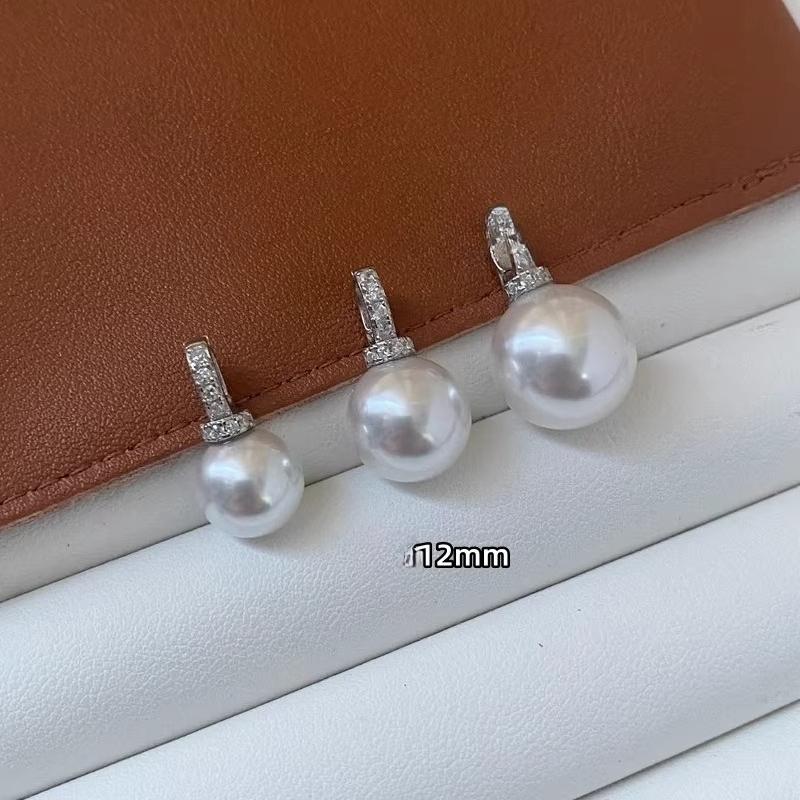 Pearl pendant 12mm 14mm, white, gold single pearl pendant, necklace can match with necklace, bracelet etc, without chain