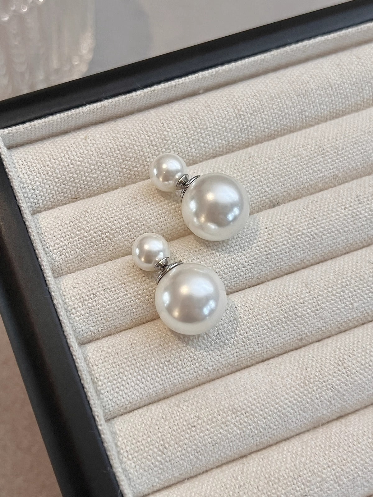 Double-Sided Pearl Stud Earrings | 2025 New Women's Trend | Australian White | Sterling Silver | Front and Rear Wearable Temperament Design