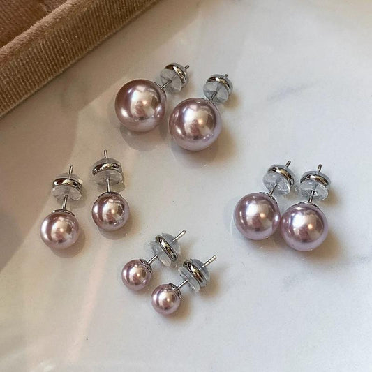 925 Manta Rose Pearl Earrings 925 Silver Women Light Luxury Elegant Bead Stud Earrings Gentle Style Accessories