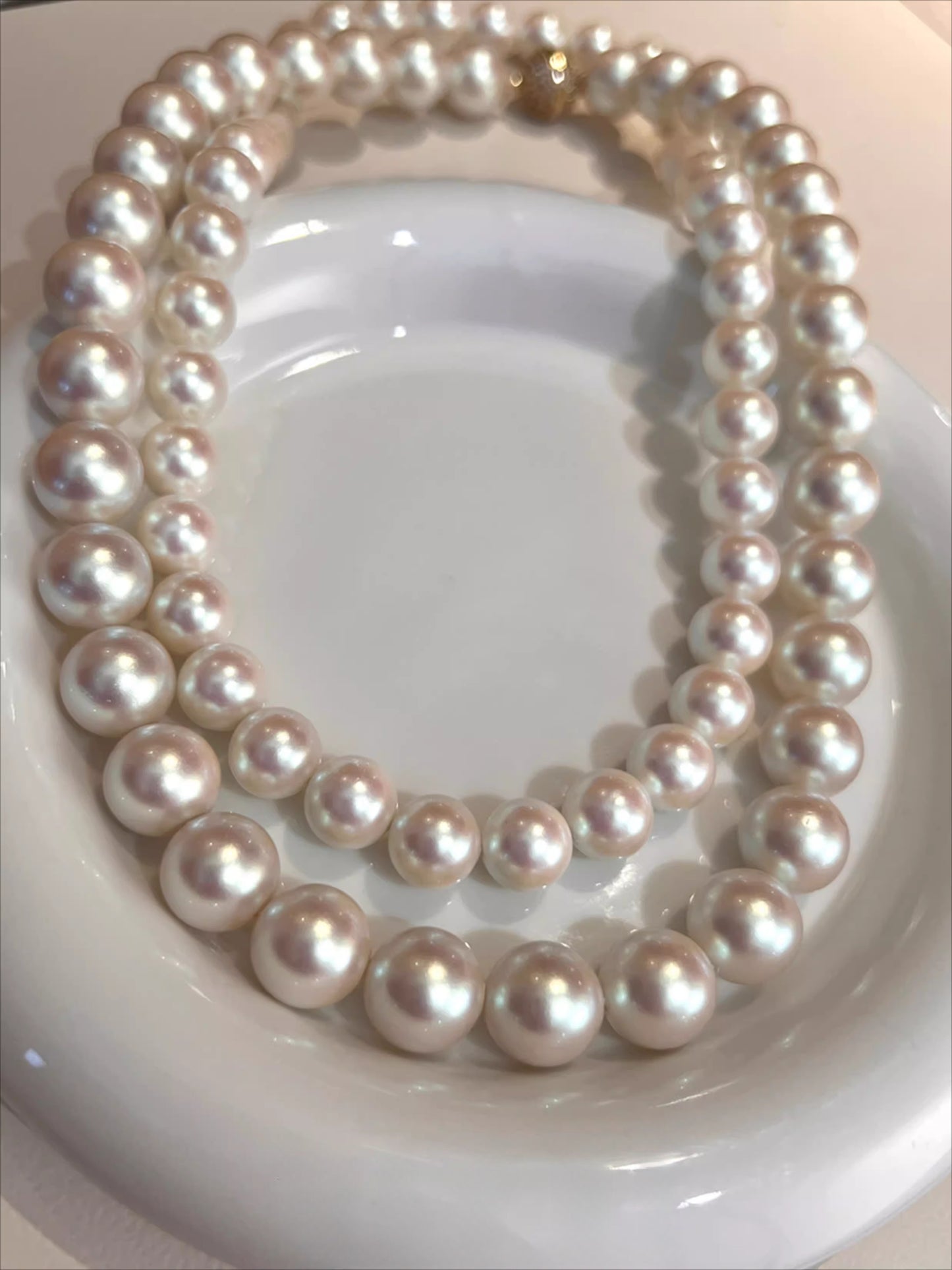 Clean & High-End Version  10mm Pink Pearl Necklace – High-End Women’s Clavicle Chain
