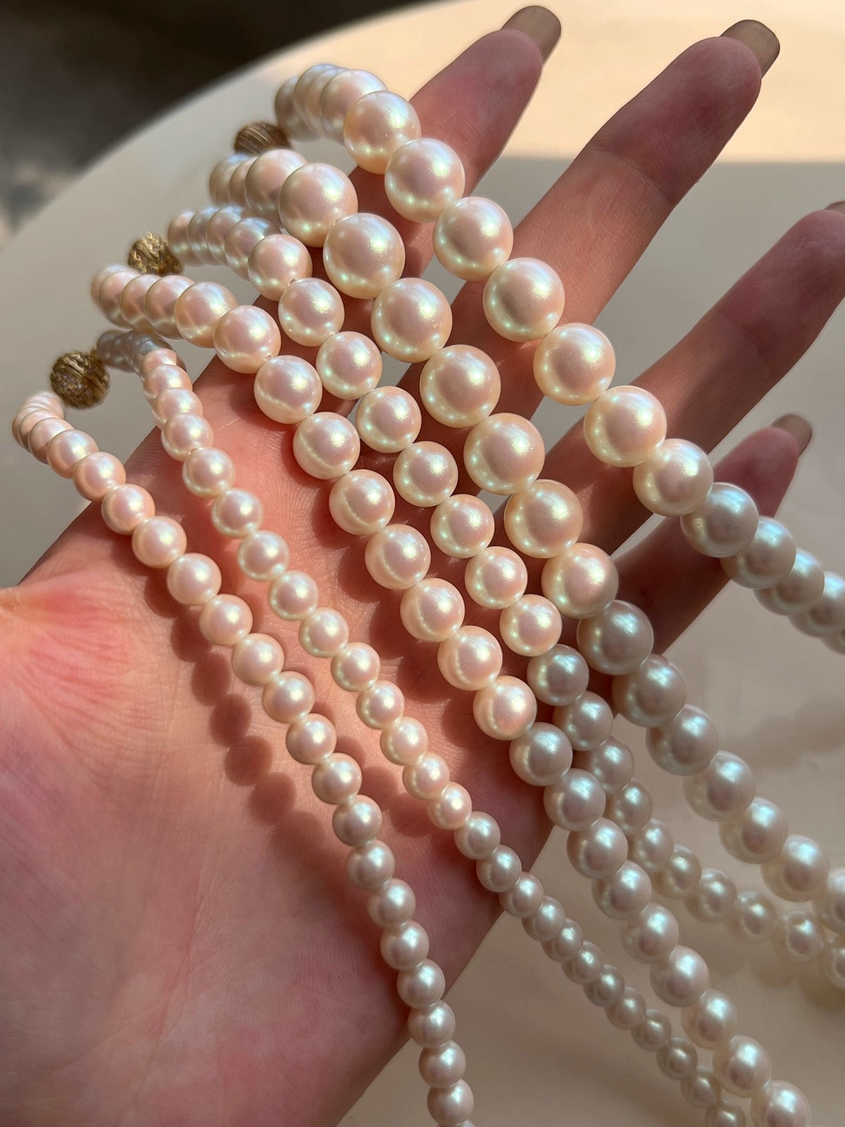 Clean & High-End Version  10mm Pink Pearl Necklace – High-End Women’s Clavicle Chain