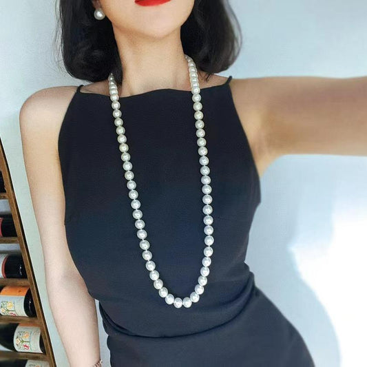 36Inch beads, white pearl necklace 12mm various ways to wear, suitable for autumn, winter, birthday gifts, wedding anniversaries