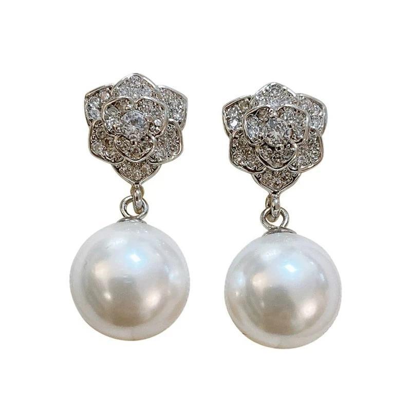 Obsessed with These Camellia Shell Pearl Earrings - Elegant Sparkly Jewelry That Matches Every Outfit in Your Wardrobe