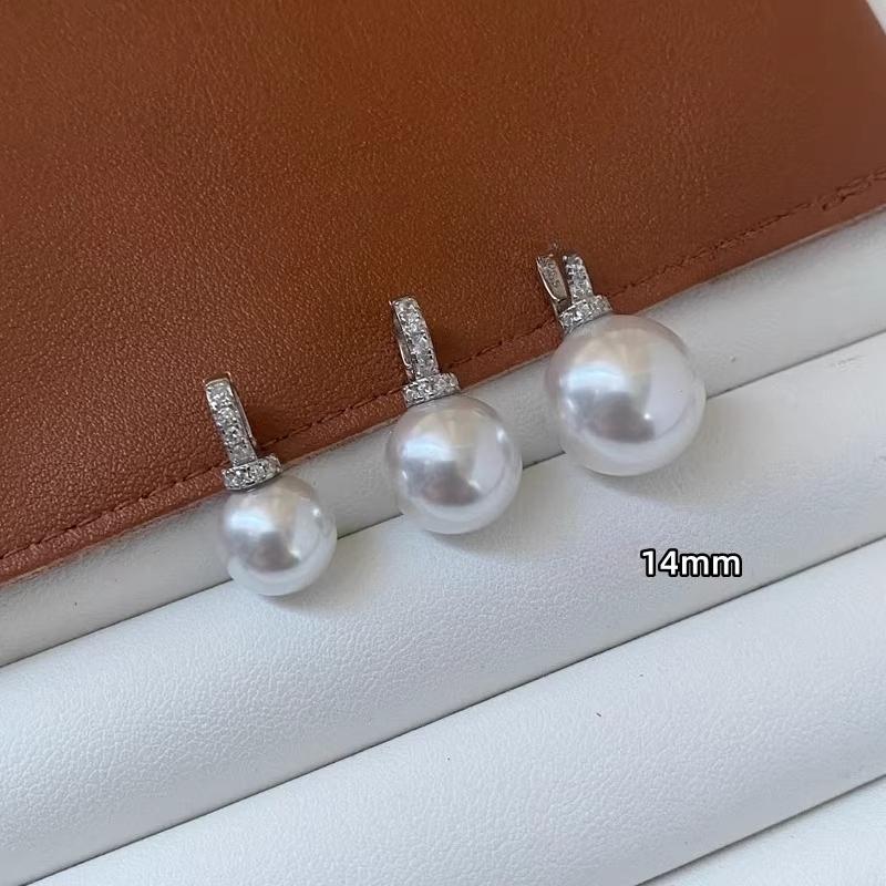 Pearl pendant 12mm 14mm, white, gold single pearl pendant, necklace can match with necklace, bracelet etc, without chain