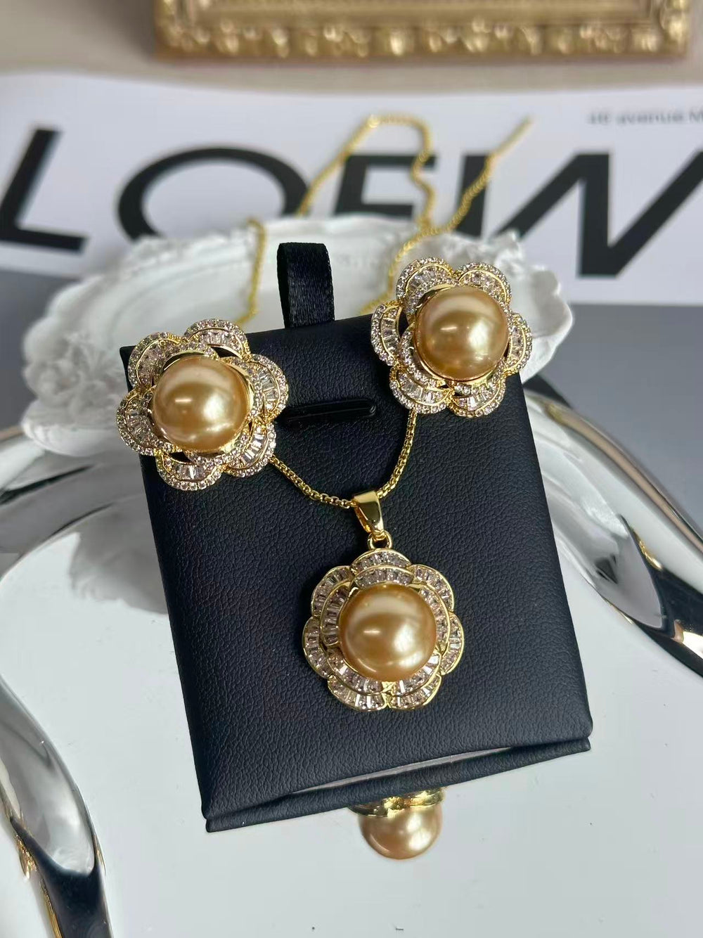 Pearl jewelry gift set