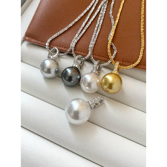 Pearl pendant 12mm 14mm, white, gold single pearl pendant, necklace can be matched with necklace, bracelet etc except chain