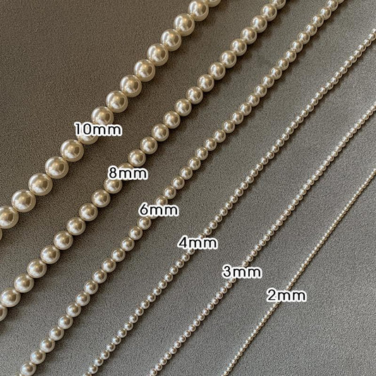 Baby Aurora Fine 2mm Millet Bead Pearl Necklace Female
