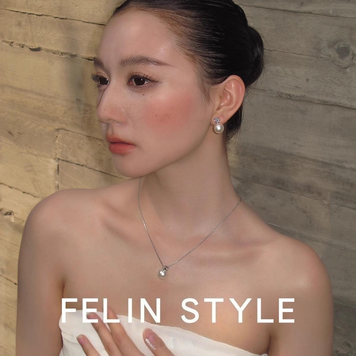 S925 sterling silver, single pearl pendant necklace, collarbone chain neck chain, white, gray pearl baby beads, can be stacked.