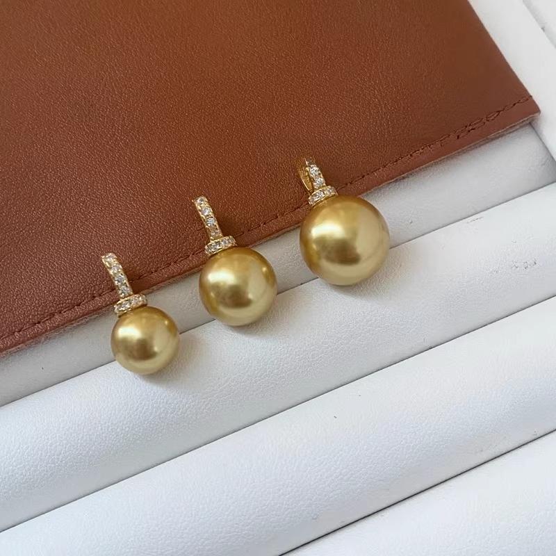 Pearl pendant 12mm 14mm, white, gold single pearl pendant, necklace can match with necklace, bracelet etc, without chain