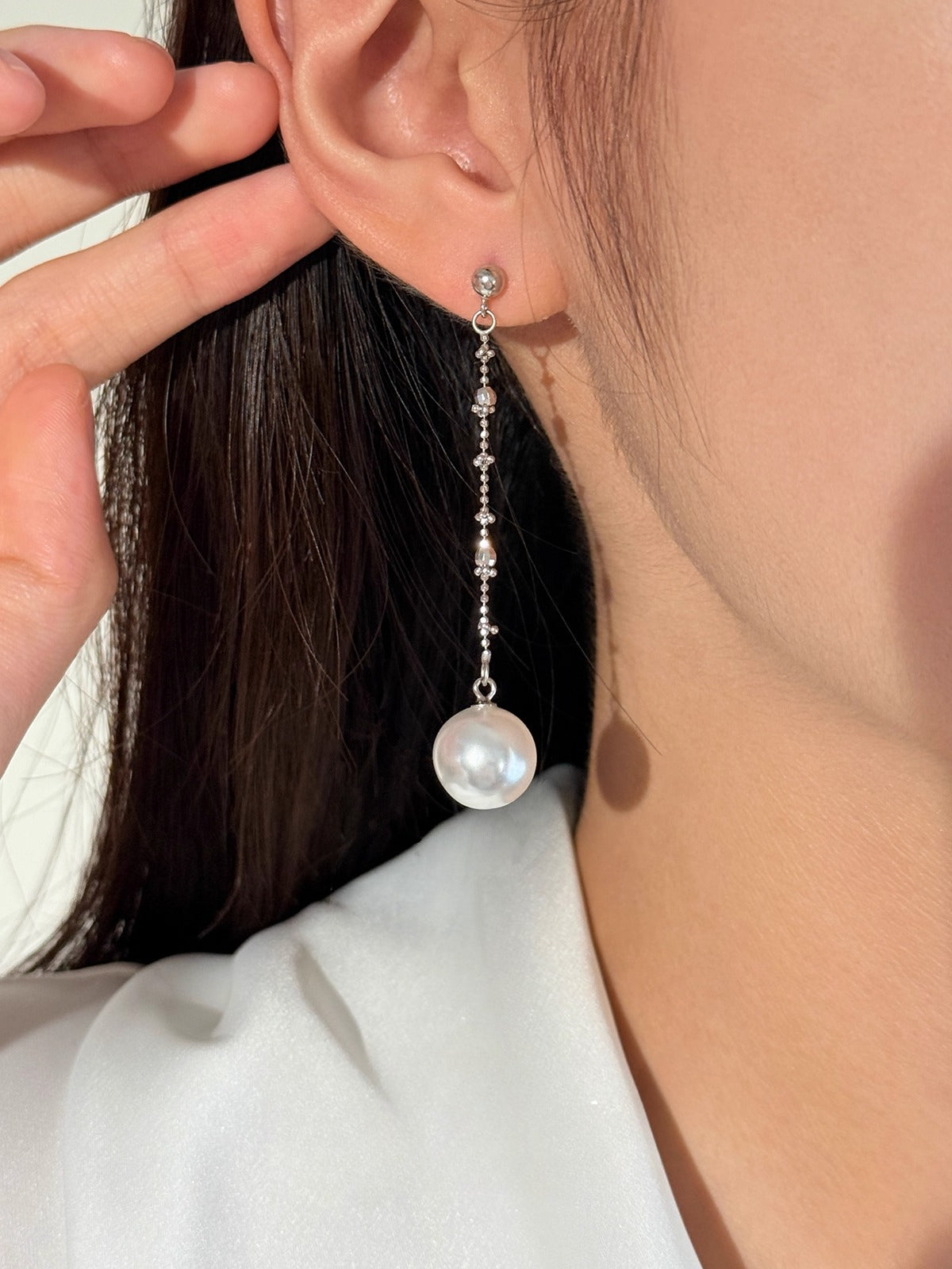 Gray Shell Pearl Earrings - Genuine Shell Pearl - Real Mother of Pearl Jewelry