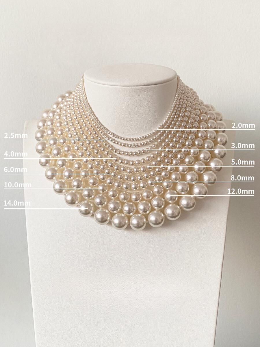 Necklace is round white necklace